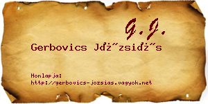 Gerbovics Józsiás névjegykártya